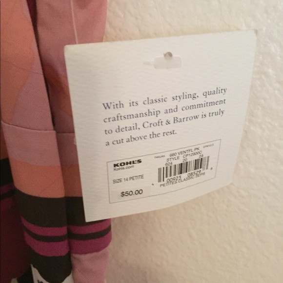 NWT Croft & Barrow Sleeveless Floral Dress 14P - Picture 3 of 7